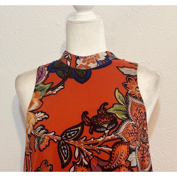 Anthropologie Maeve Larkhill Size XS Silk Floral Trapeze Swing Dress Boho - Picture 3 of 13